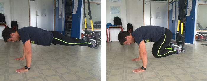 TRX planke crunch