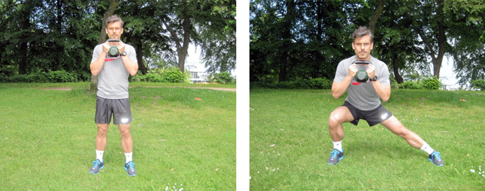 Lateral lunges